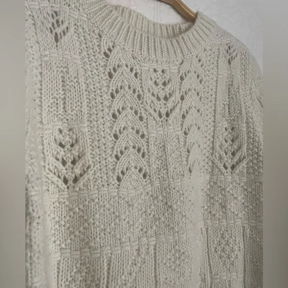 J. Crew Women's Alpaca White Sweater - Picture 3 of 3
